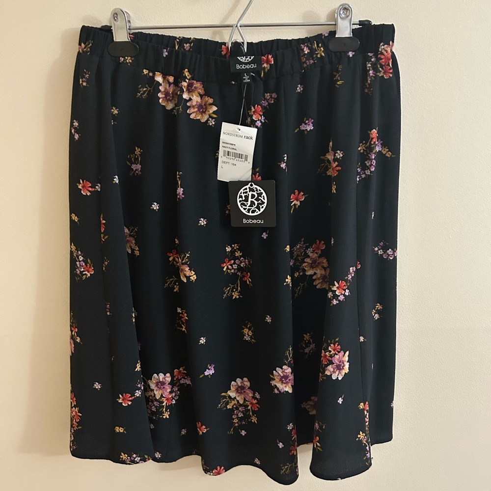NWT Bobeau Floral Skirt